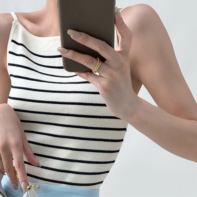 ボーダーキャミソール　21628