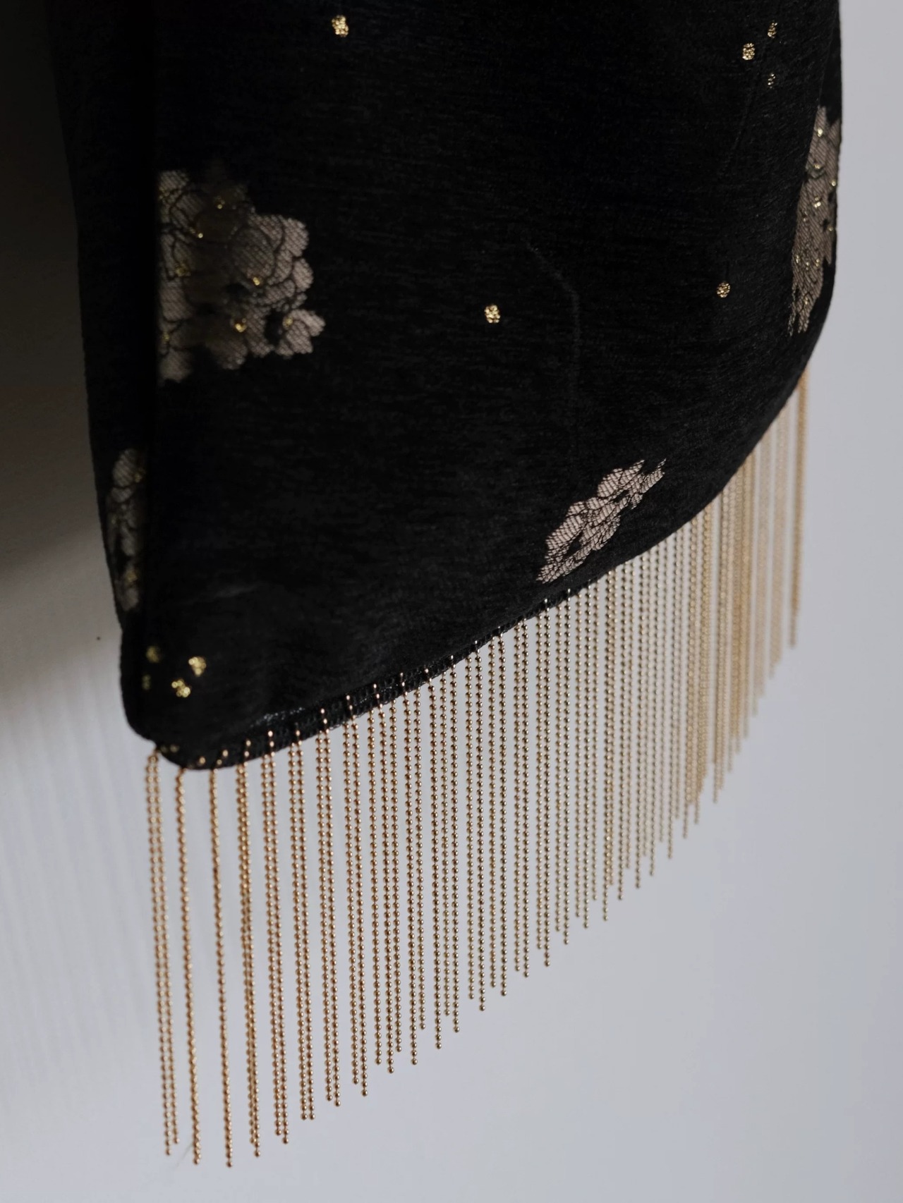 Fleuri Jacquard Fringe Bag F0814