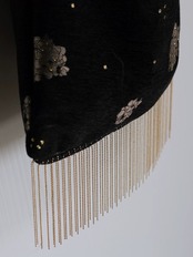 Fleuri Jacquard Fringe Bag F0814