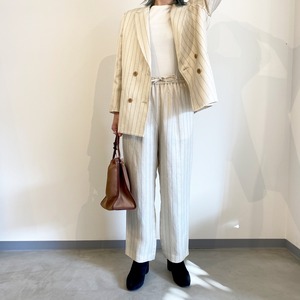 [ Odour ] Linen Stripe JAKET / IVORY