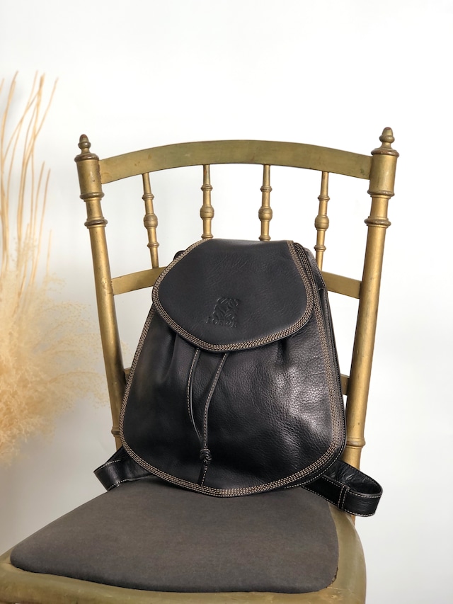 LOEWE ロエベ ハンドバッグ ブラック アナグラム キャンバス トートバッグ vintage ヴィンテージ オールド ryj58c