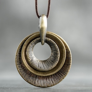 Zinc Alloy Circle Pendant Necklace / ジンク アロイ サークル ペンダント ネックレス