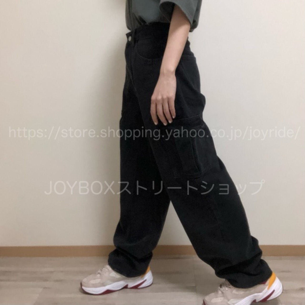 デニム カーゴ ワイド パンツ ジーンズ 韓国 ストリート系 Y2K