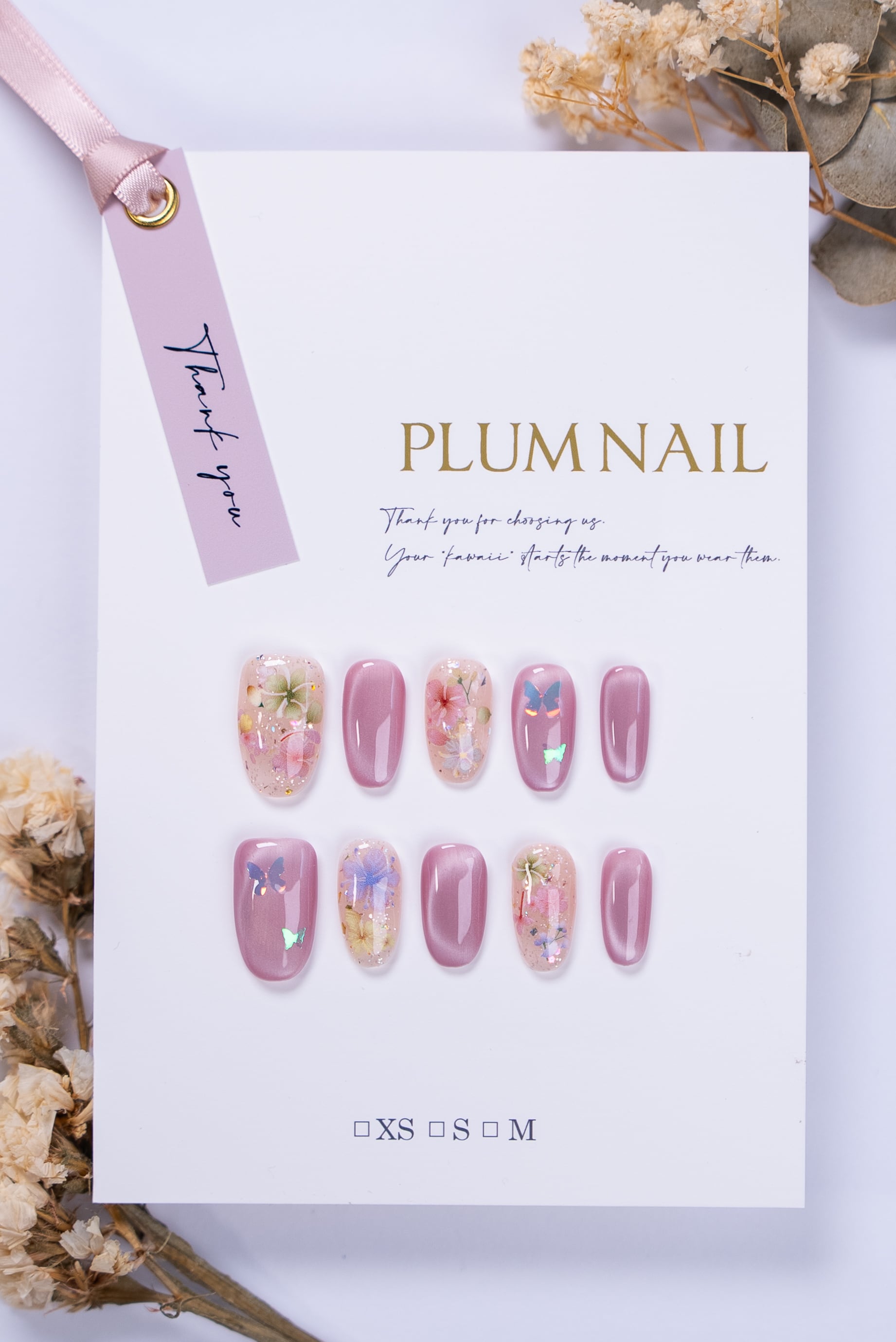 フラワー×ちゅるんピンク［PM023］ | 【PLUM】ネイルチップ通販