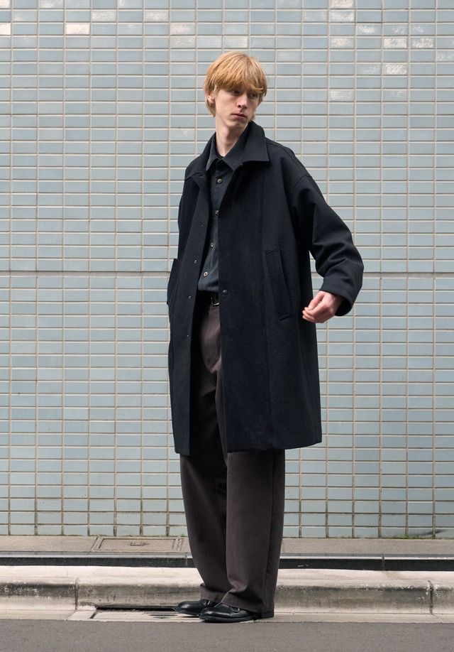 DECESOLO 26SS ステンカラーミドル丈ルーズコート