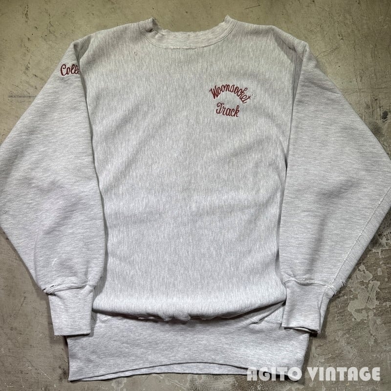 90's Champion チャンピオン リバースウィーブ スウェット Woonsocket Track グレー 刺繍タグ X-LARGE USA製 希少 ヴィンテージ BA-2909 RM3330H