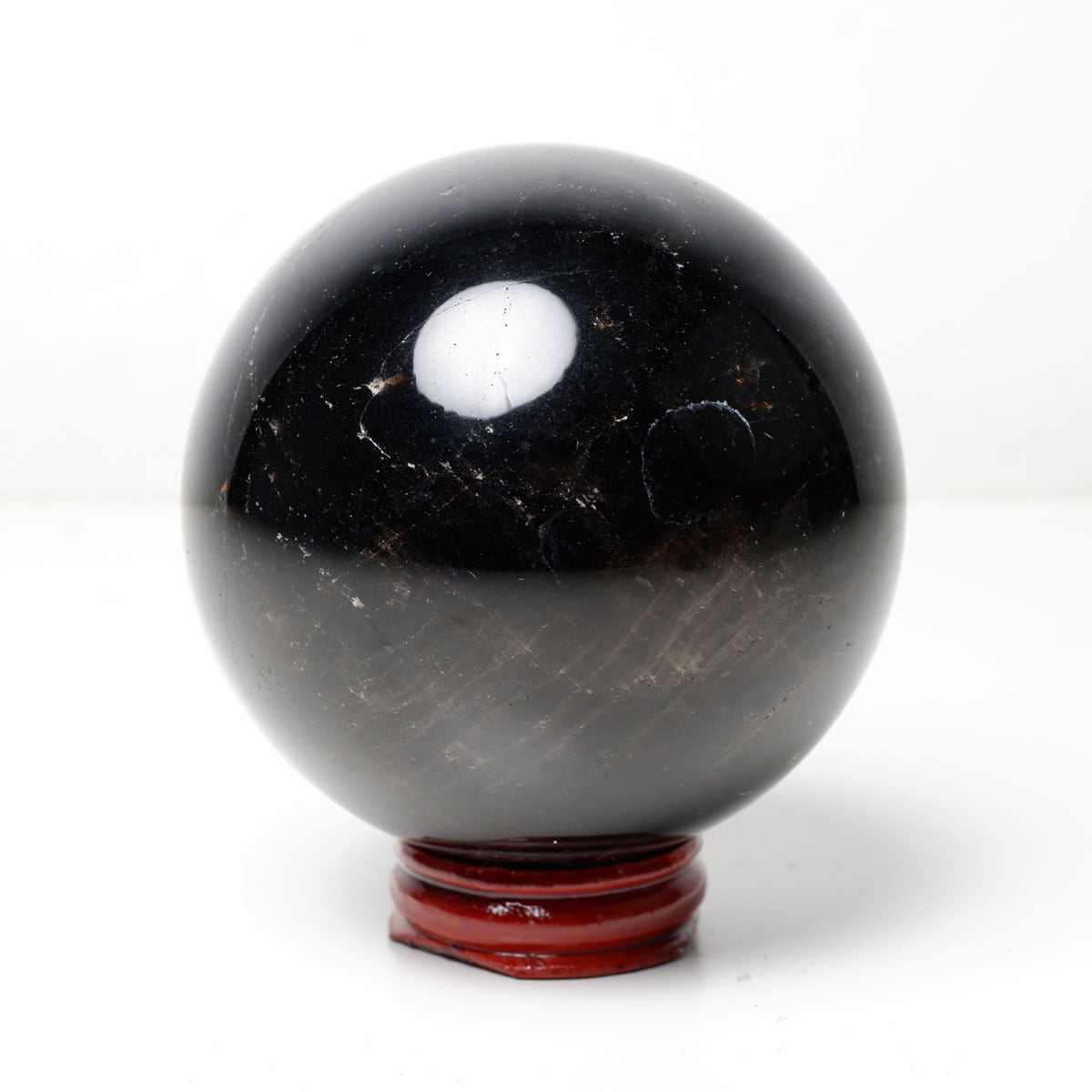 モリオン 丸玉 78mm 黒水晶 丸玉 一点物 おまかせ便 151-8518