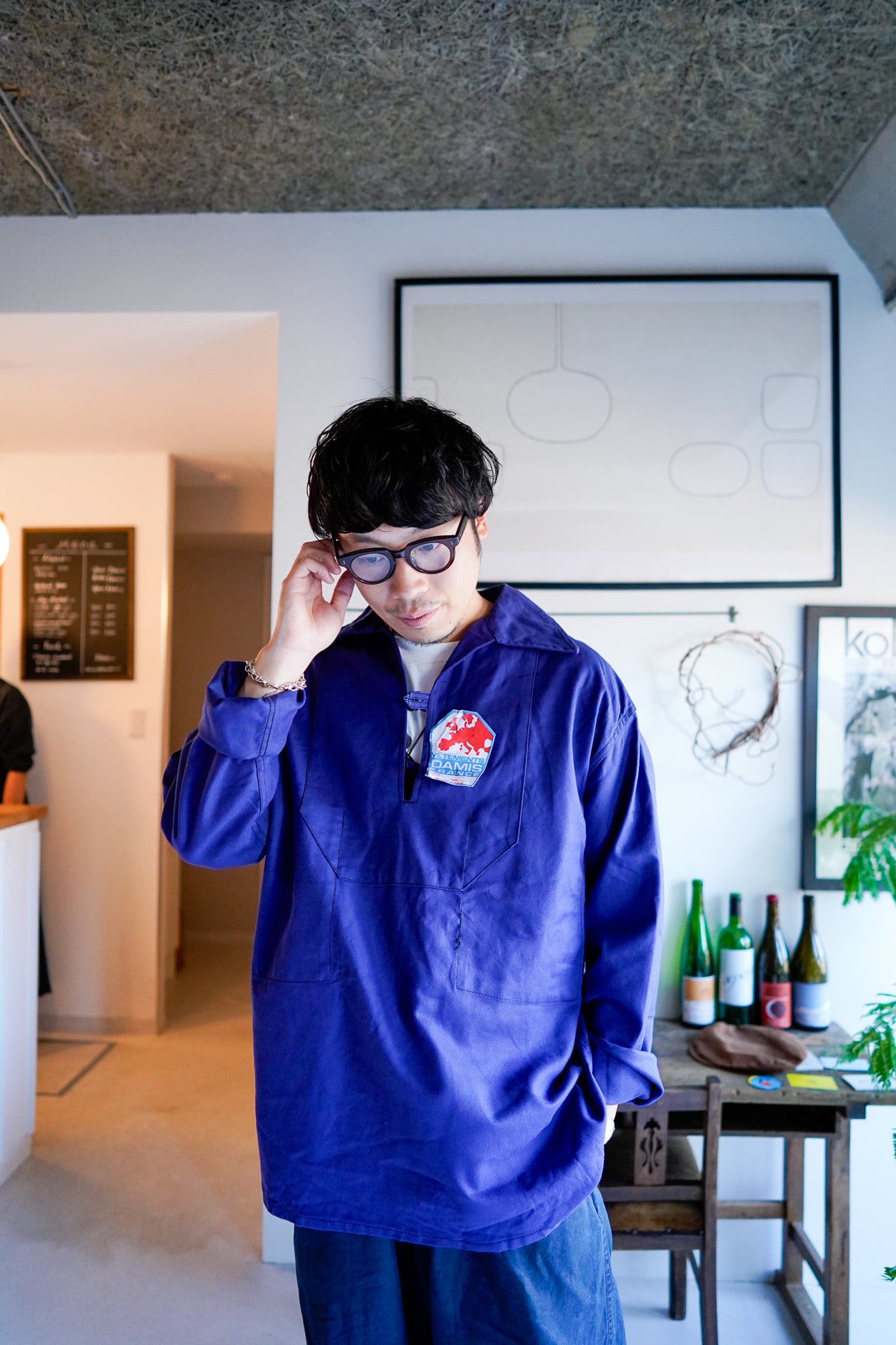 30s ブラックモールスキン mon cadet Vポケ フレンチワーク 30s