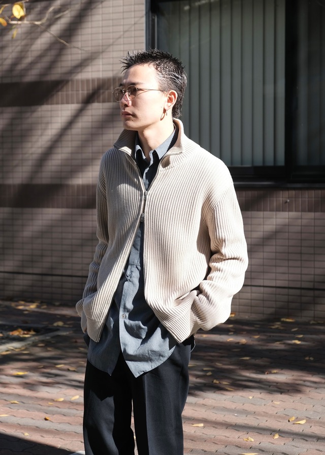 Martin Margiela 07SS double zip up drivers knit