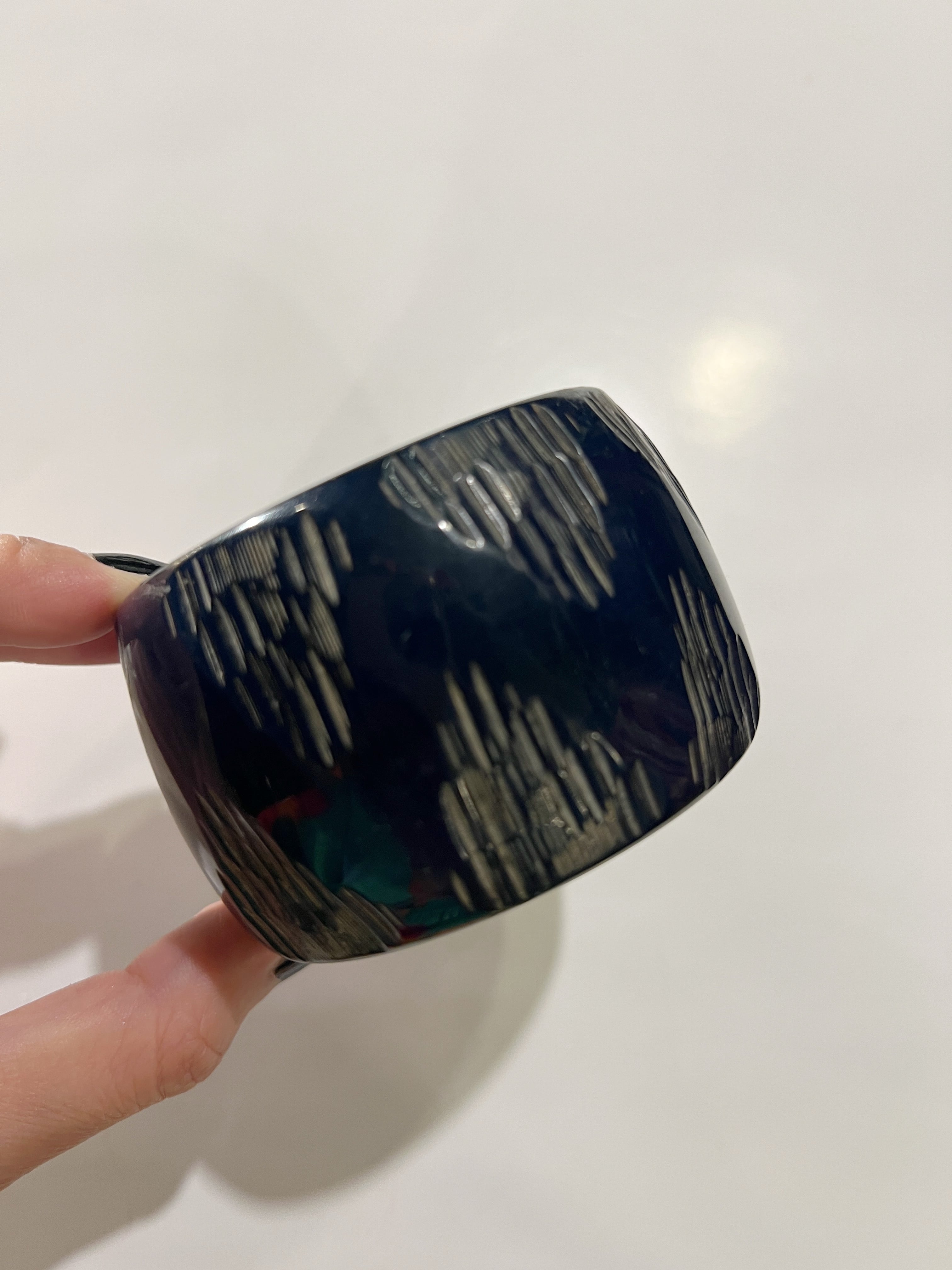 Vintage indian NAVY horn wide bangle
