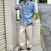 FAIRFAX 2tuck linen slacks ivory
