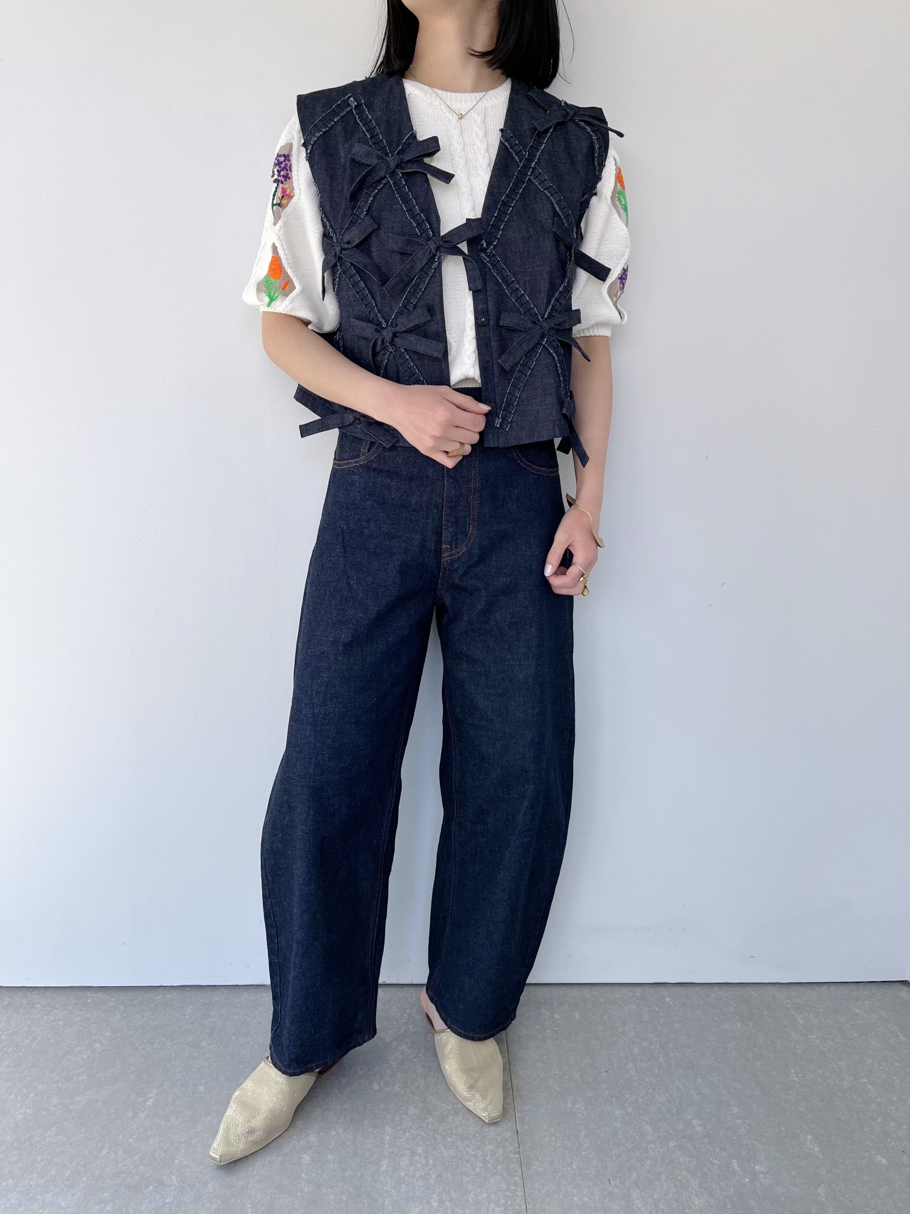 MUVEIL デニムベストブラウス | KOKO