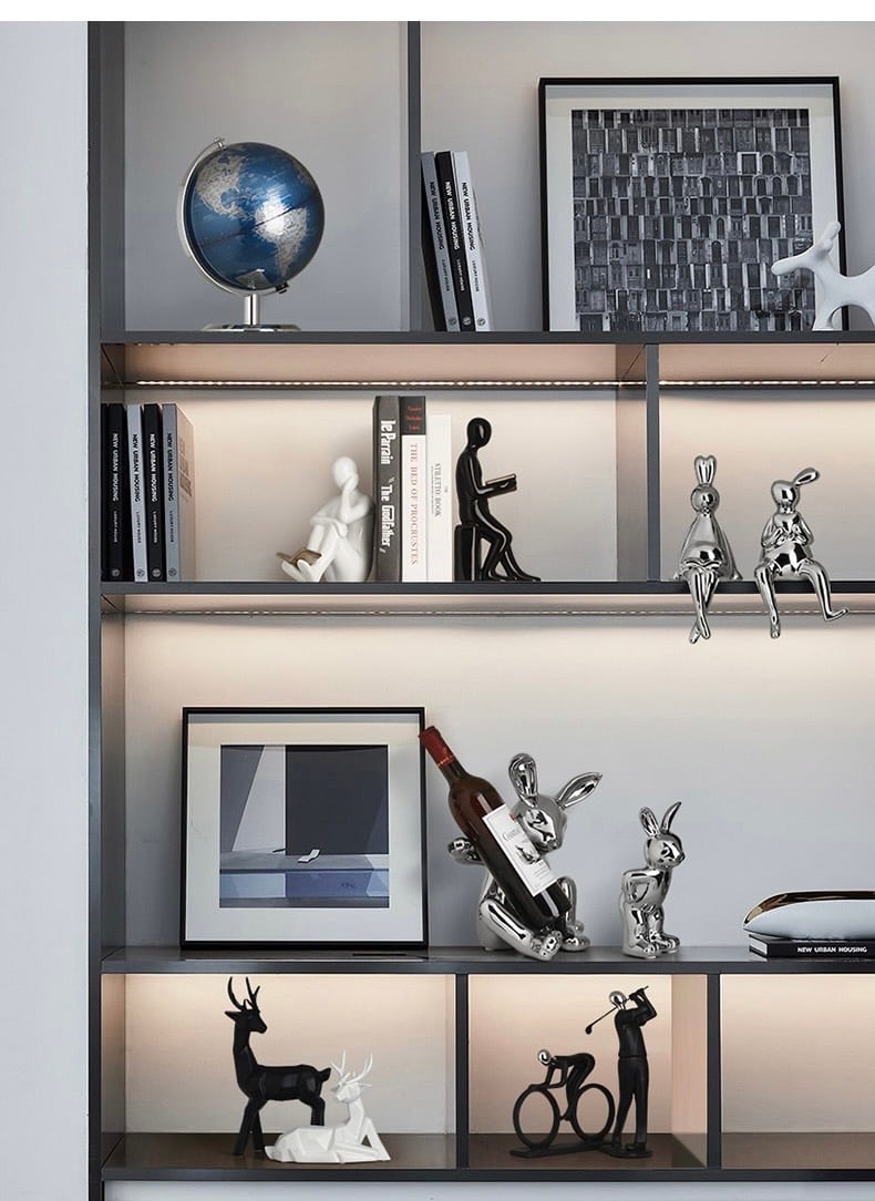 可愛い 置物 2点セット 本置 人型 これ一つでかなりオシャレに