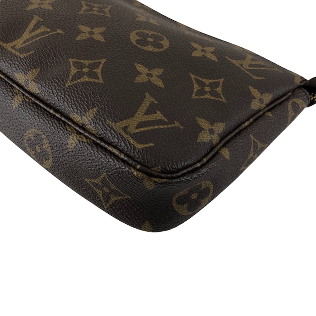 LOUIS VUITTON ルイヴィトン アクセソワール モノグラム ショルダーバッグ ブラウン レザー ミニバッグ vintage ヴィンテージ オールド 523ina