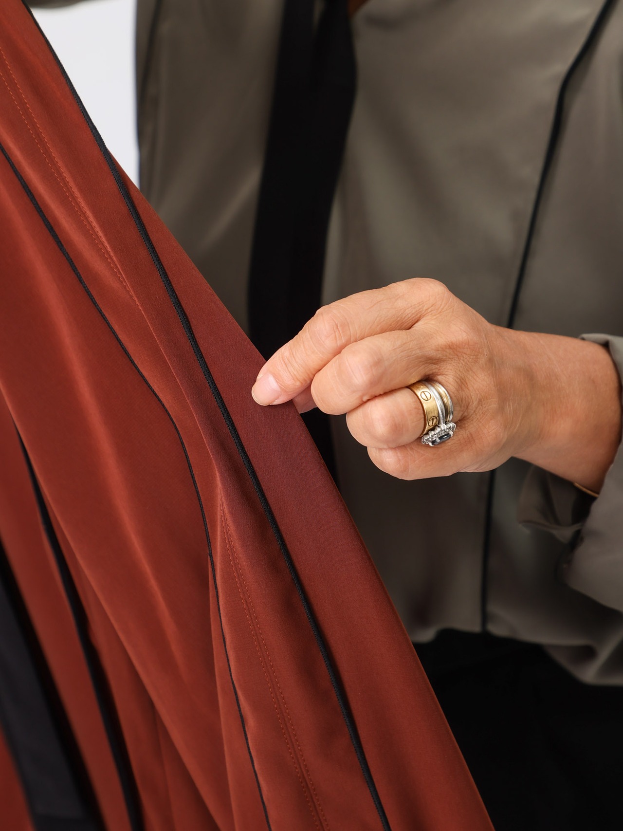 BRAHMIN(配色メロー＆配色ボウタイブラウス）