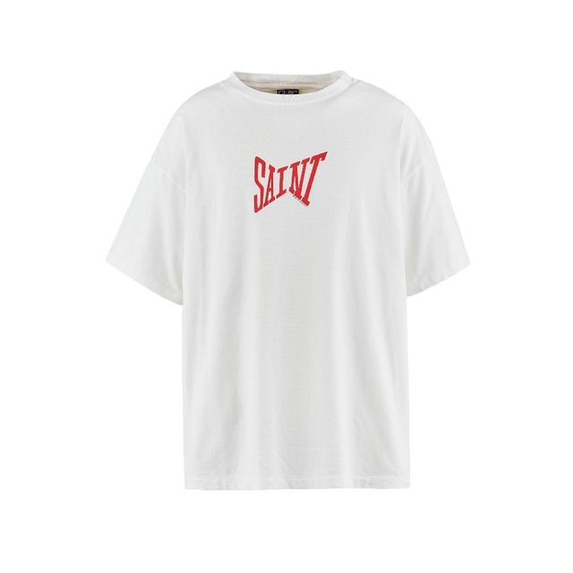 【SAINT MICHAEL】SM-YS8-0000-011/SS TEE/RIBON SAINT/WH+RED