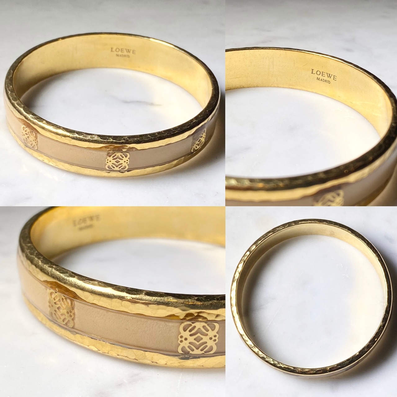 vintage LOEWE metal bangle “anagram”