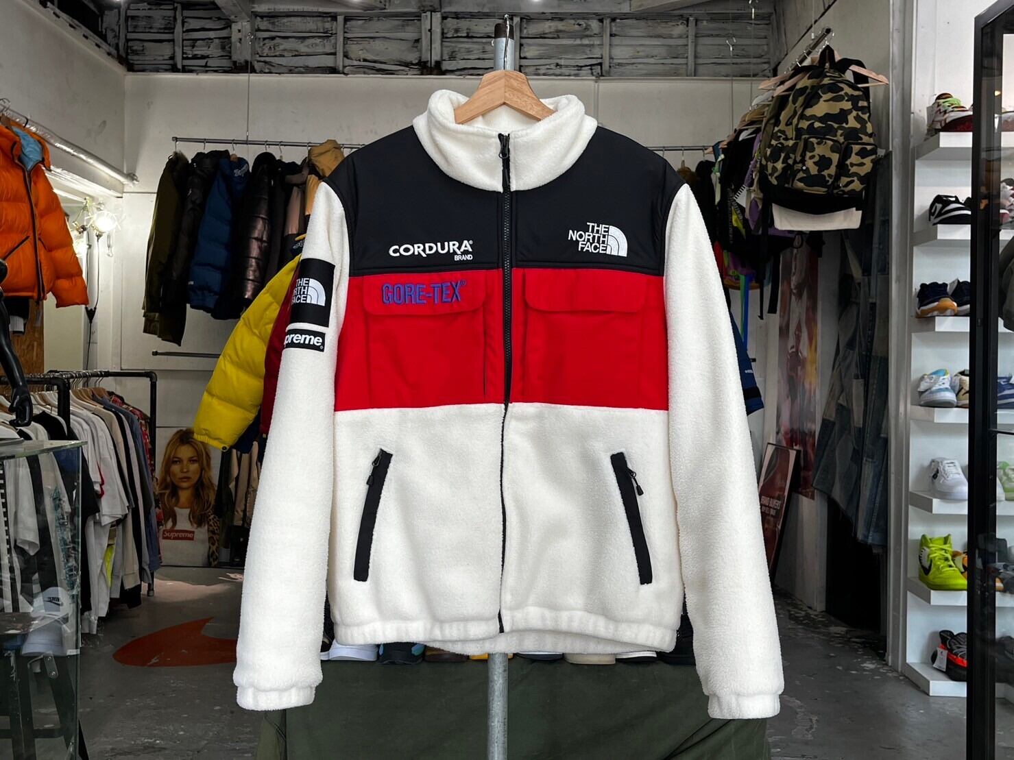 Supreme × THE NORTH FACE EXPEDITION FLEECE JACKET WHITE MEDIUM  
