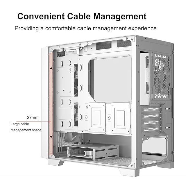 PCCOOLER CPS C3D310 ARGB PCケース M-ATX ミドルタワー, 非常に通気性