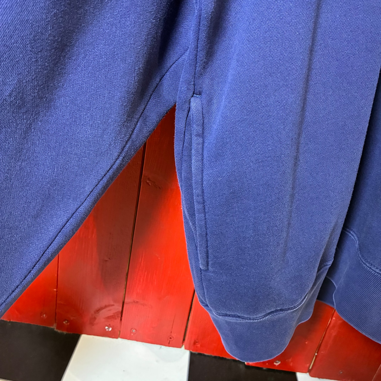 90s Polo by Ralph Lauren / エリ付きハーフジップスウェット / ネイビー × 赤ポニー刺繍