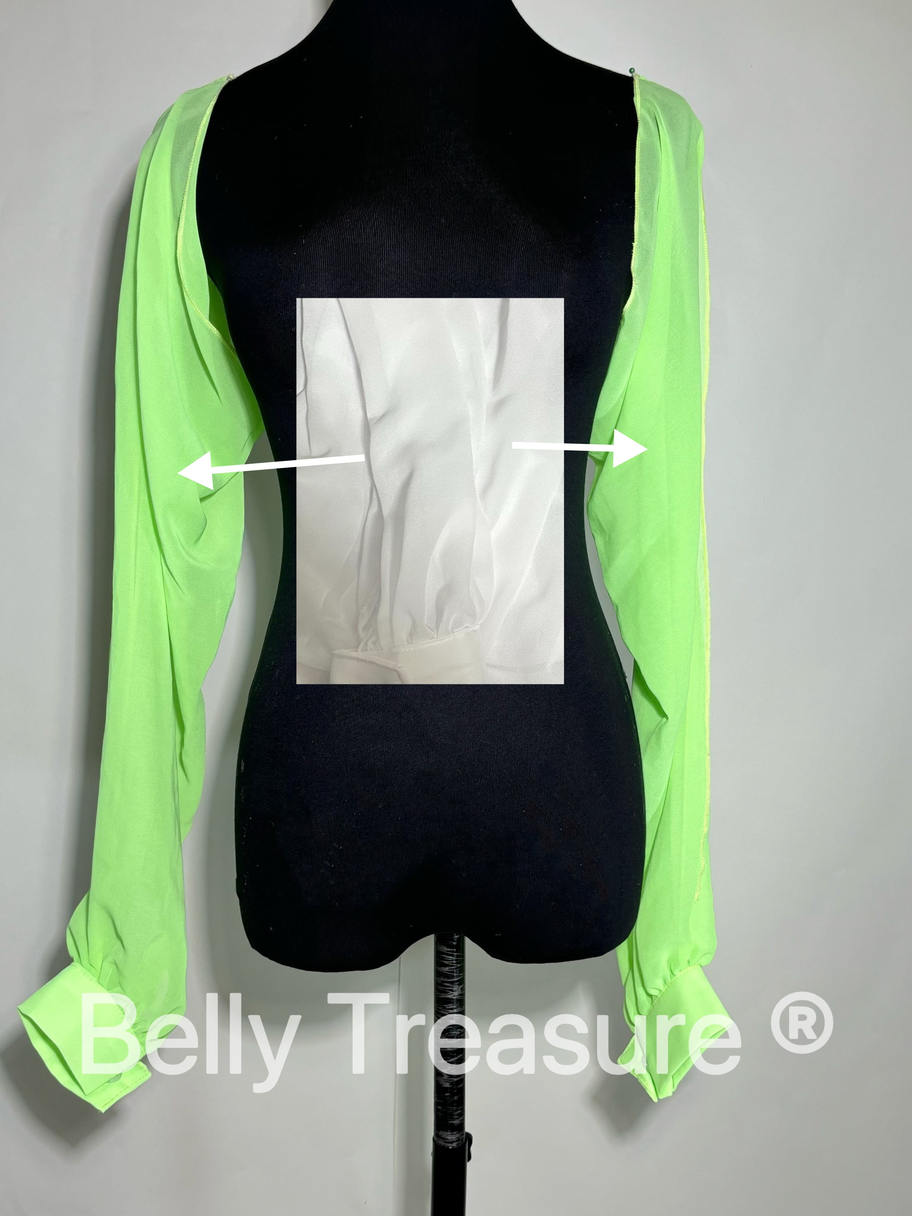 ベリーダンス舞台用 ホワイトアーム SZ 003 202411