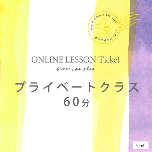 ONLINE LESSON TICKET (P-60)　オンラインレッスンチケット(プライベート・６０分)