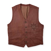 テンセル100% ARAMIS アラミス 豪華デザイン 前ボタン サマー ベスト ジレ サイズ M /メンズ/日本製