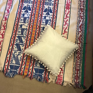 India Animal patterns rug　アニマルパターンラグ　125×175cm  エキゾチック　アイボリー　2人掛けソファ　ビーチマット　ソファカバー　ベッド　リビング　車内マット　コットン　綿