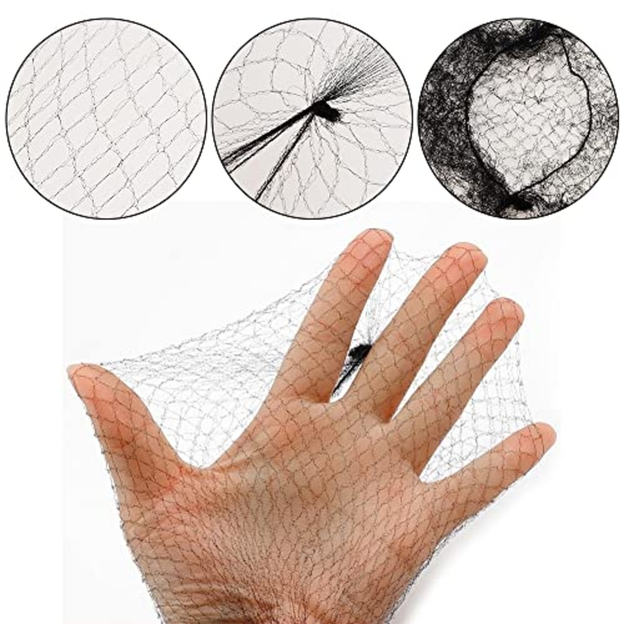 YFFSFDC 髪束ねネット 10個セット 髪長さ50cmに対応 ヘアネット お団子ネット シニヨンネット アシアナネット 髪束ね 弾力性あり バレエ 仕事 ブラック