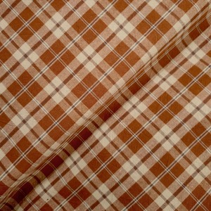 ヴィンテージUSAコットン先染め Yarn Dyed チェック ブラウン SK211