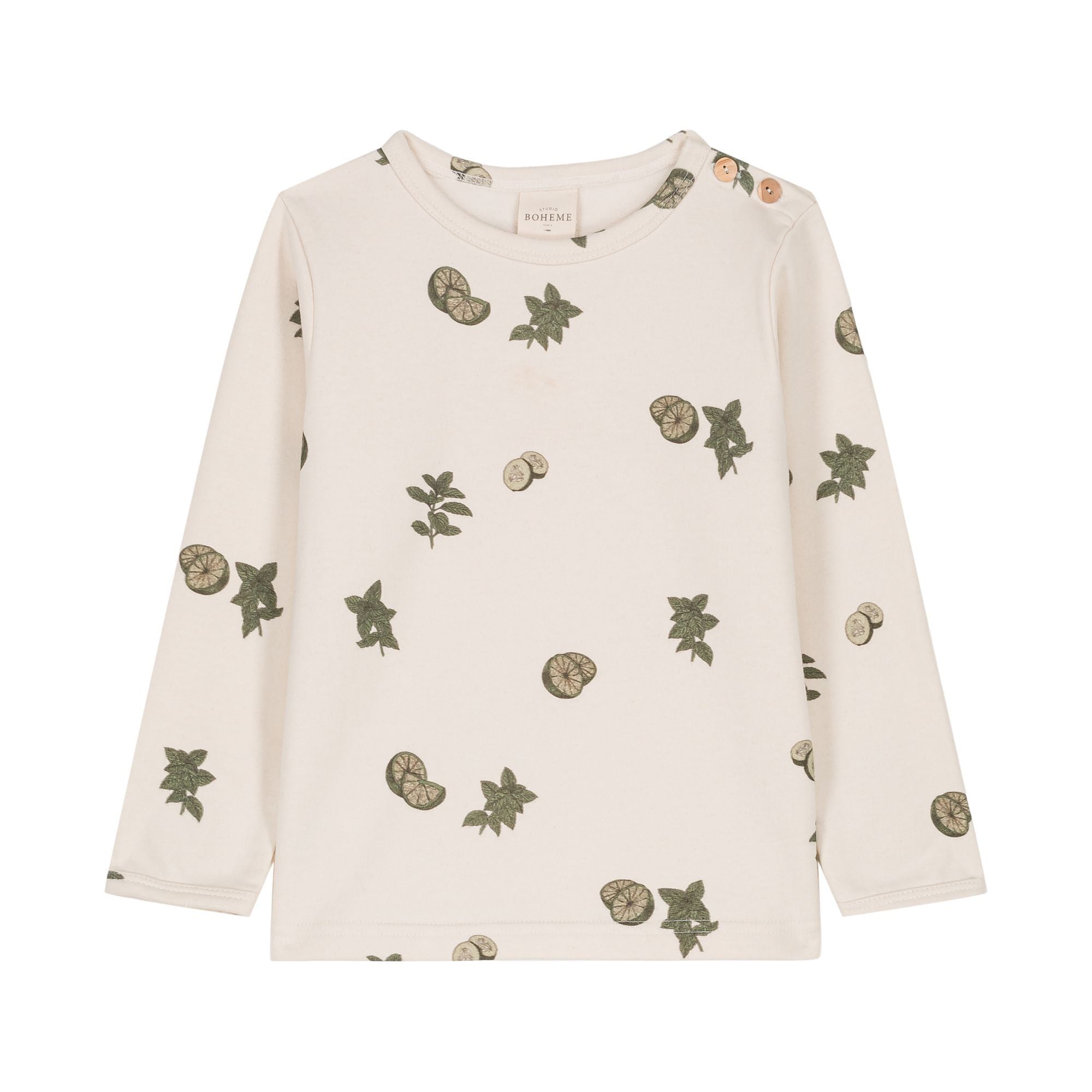 6m-24m］Studio Boheme Paris - SWEAT-SHIRT NOÉ / OFF WHITE / FRESH  