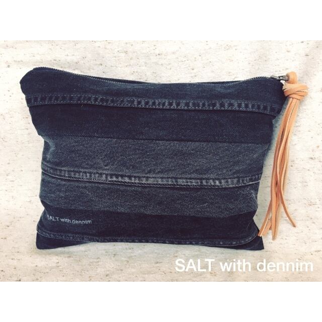 BlackDenimボーダークラッチ  No7912