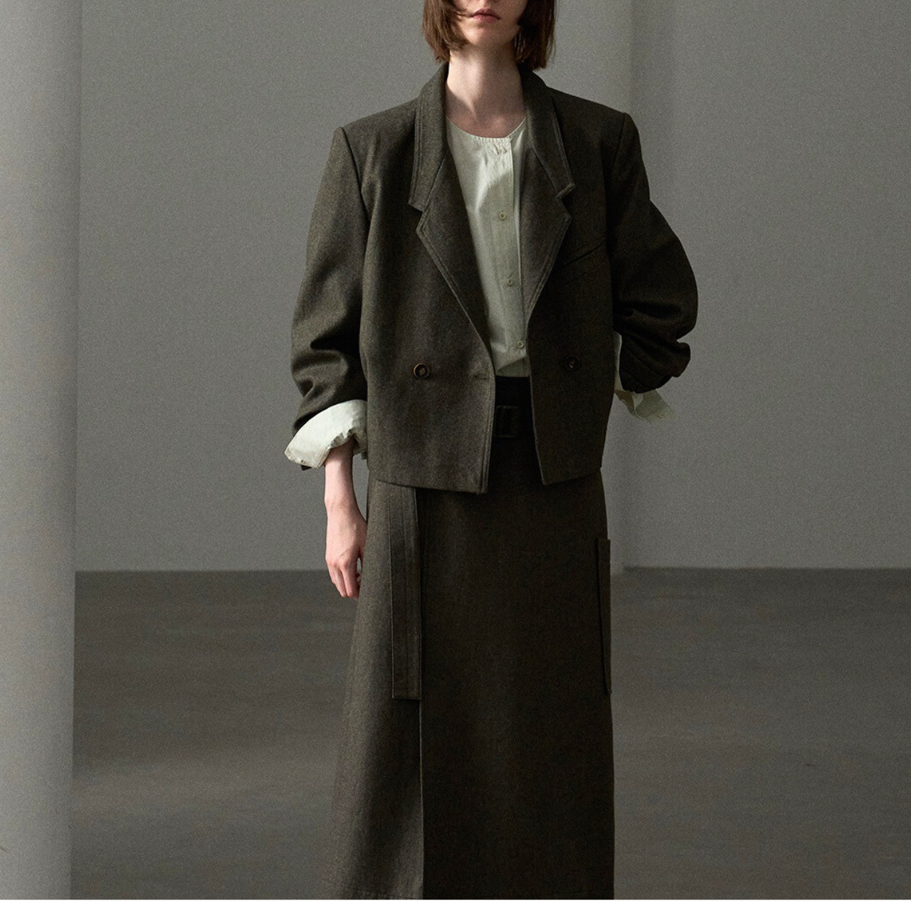 Oversized Wool Blend Jacket T4197