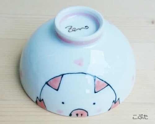 有田焼 リトルキッズ お茶碗 【うさぎ・いぬ・こぶた・かえる】 7-004