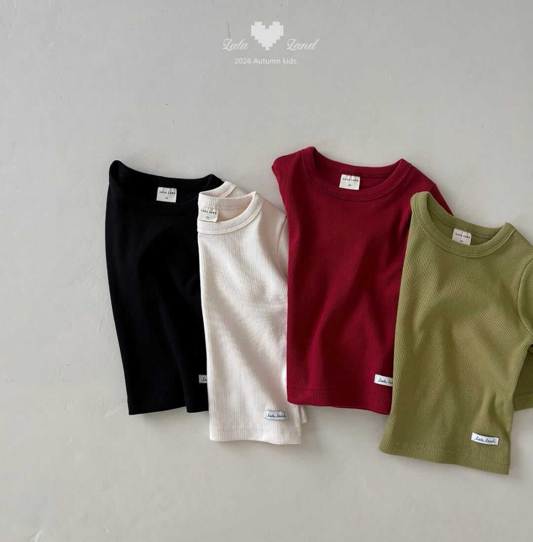 送料無料【予約】/ kidsベーラーリブTシャツ /lalaland