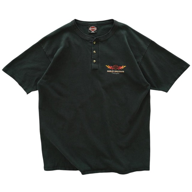 90s Harley-Davidson ヘンリーTシャツ USA製 XXL