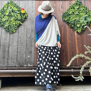 美シルエットバイカラーチュニック