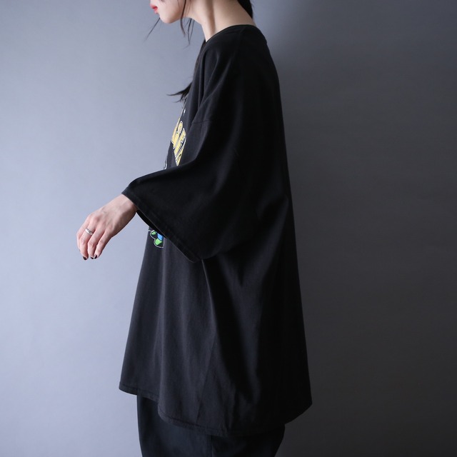 "リトル・グリーン・メン"  good printed XXXL over silhouette h/s te