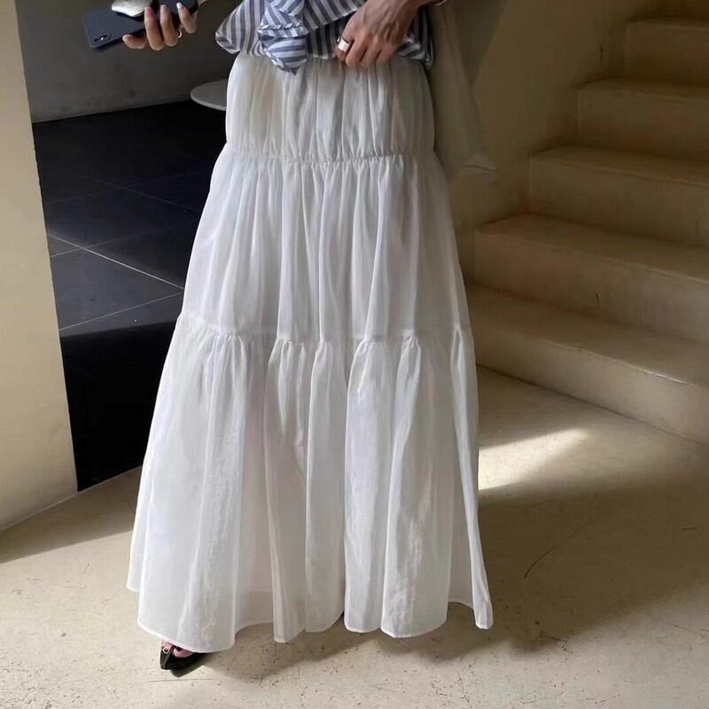 tiered long skirt 00618