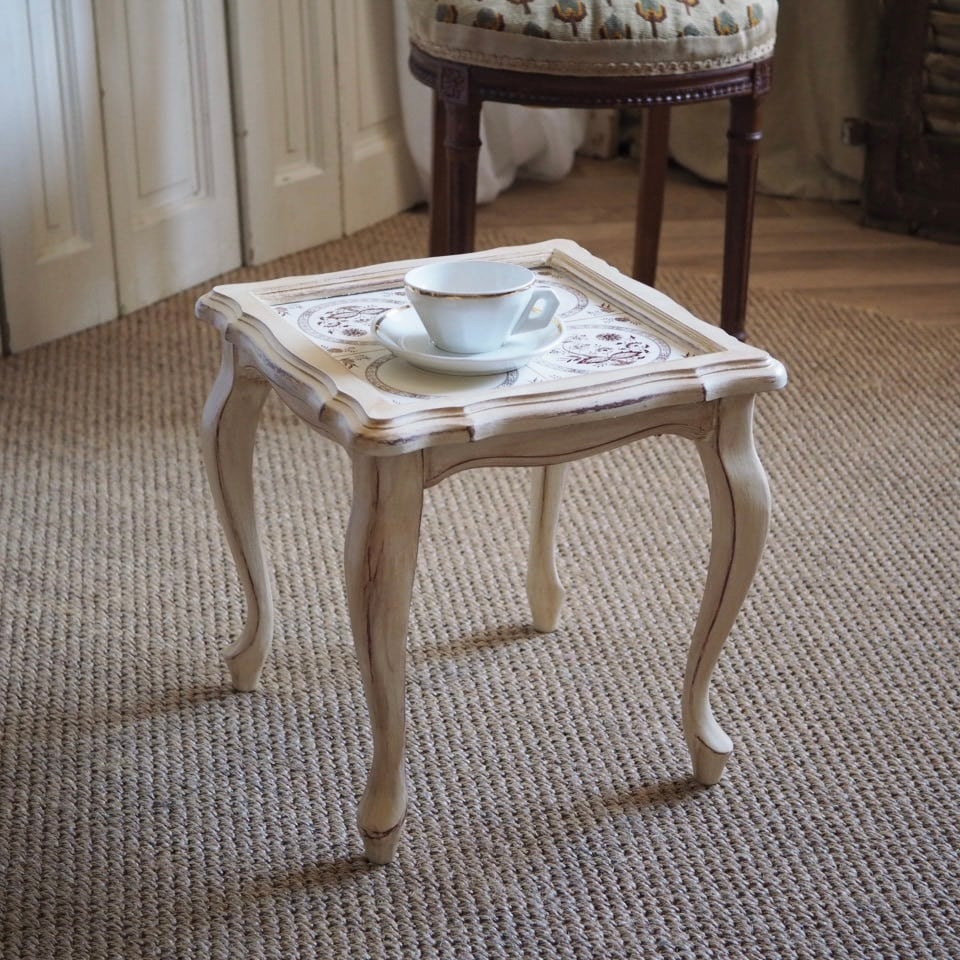 猫足タイルトップ サイドテーブル | Relooking