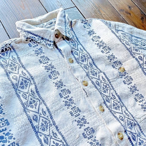 90s  Indian cotton Total pattern  Shirt