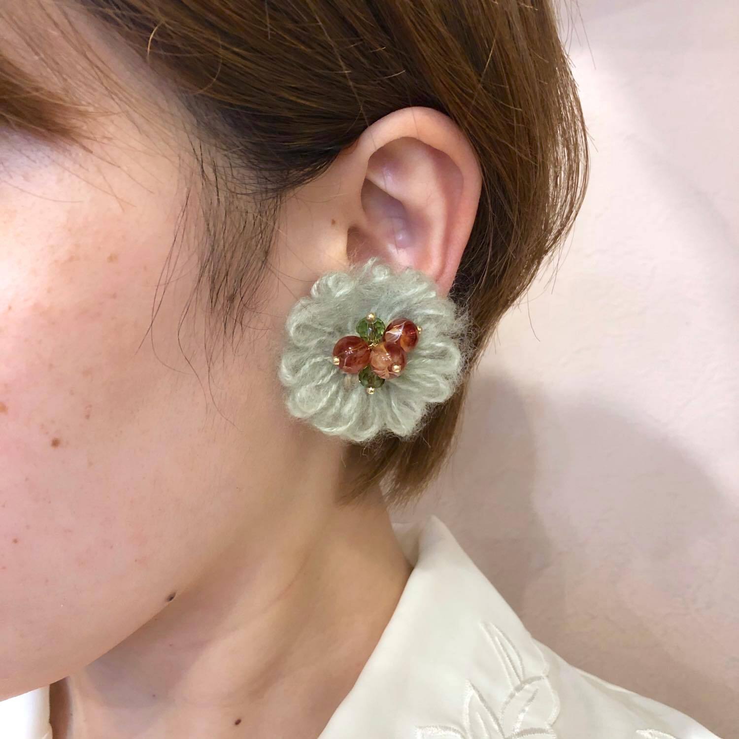 Web限定 ビアス 緑の花 その他ピアス その他 Intercapclosures Com