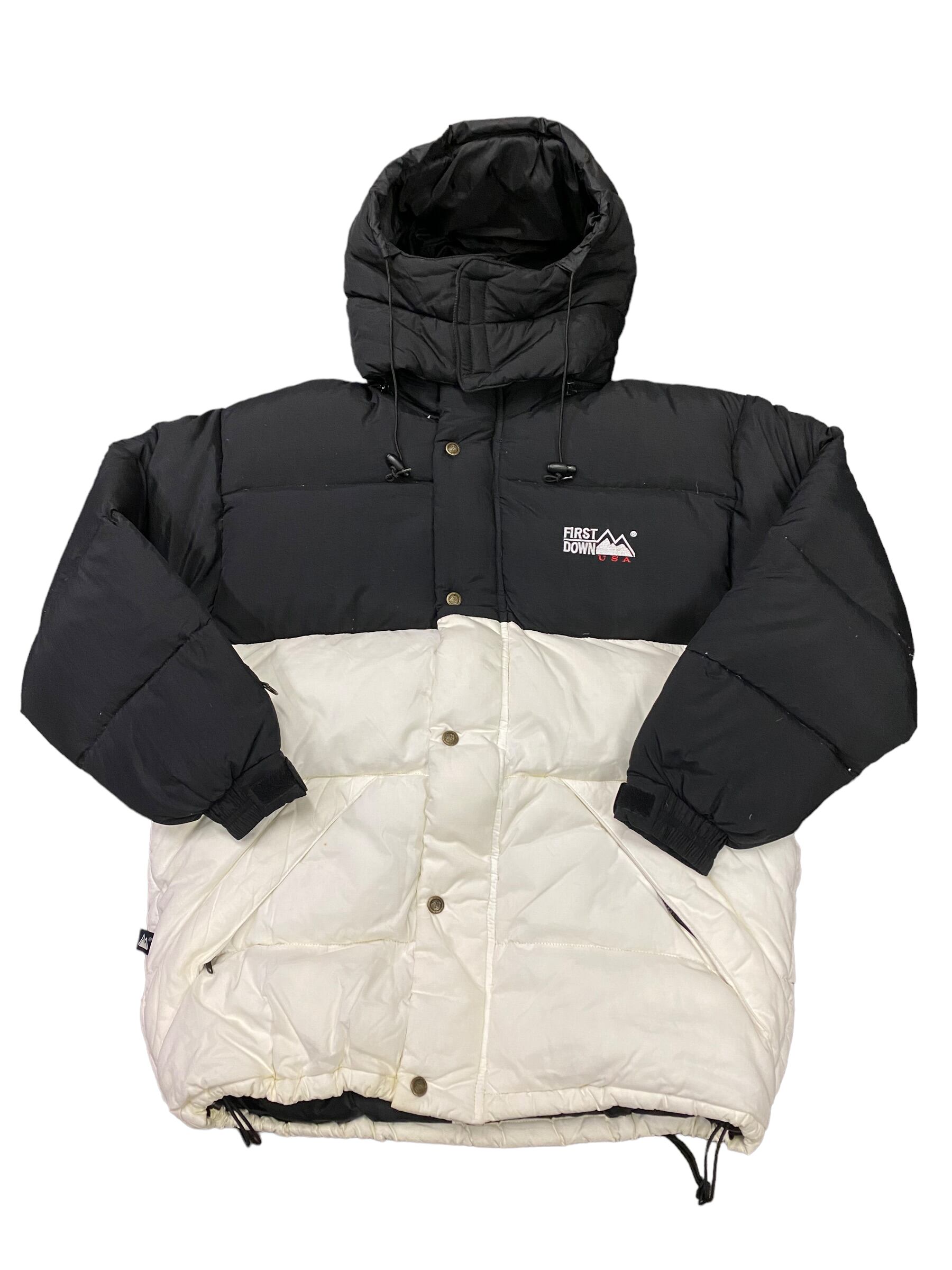 90s 雪山タグ FIRST DOWN ダウン ジャケット わか BIG USAライン 