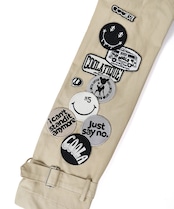 パッチ&ペイントロングトレンチコート (BEIGE) CQ-47041