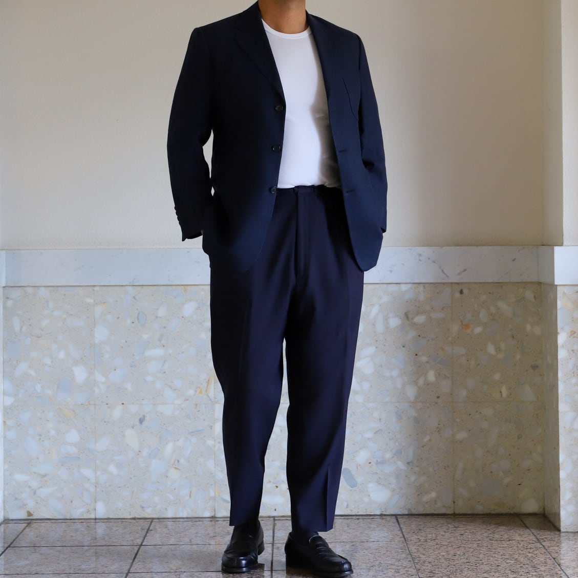 極美品】BROOKS BROTHERS special silk wool linen Jacket navy blazer