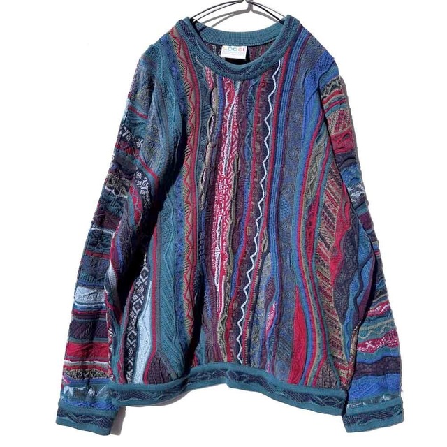 COOGI Vintage Cotton 3D Crew Neck Knit Sweater (1990s-)