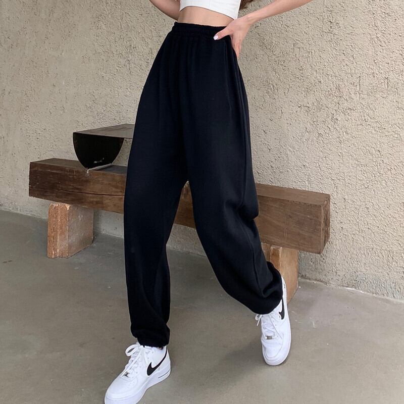 サマーストレッチハイウェストウェストパンツ ルーズ薄手カジュアルレディース エラスティック 伸縮 夏物 ガールズファッション74061713022