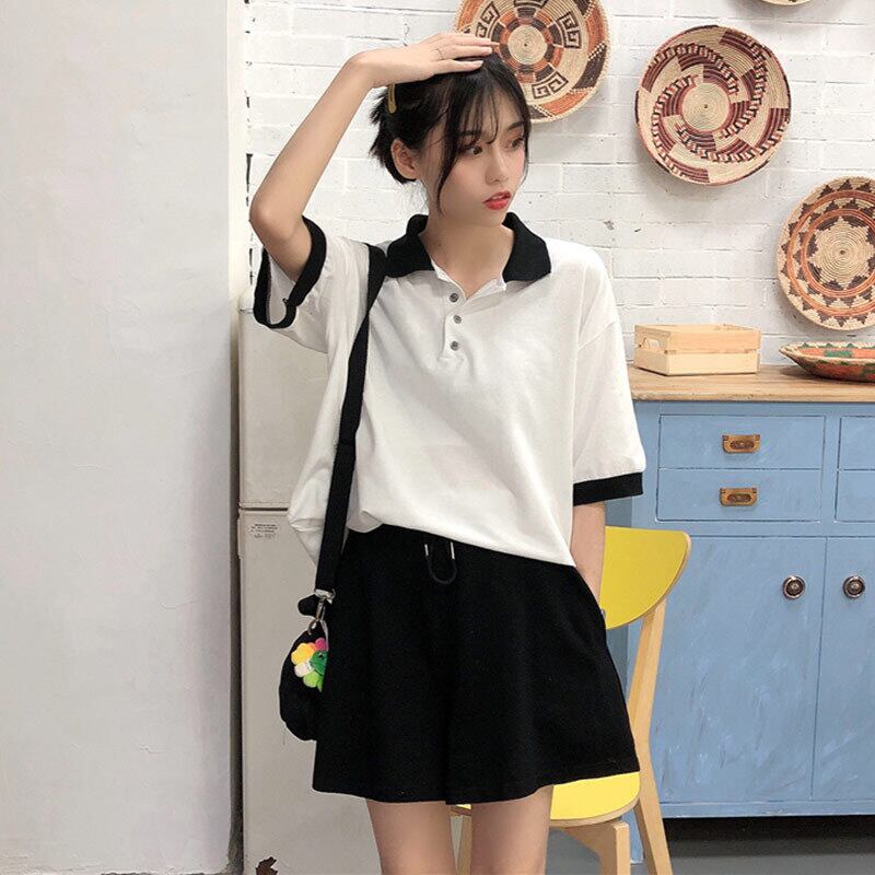 カラーシャツ サマースタイルルーズTシャツ トップス 夏物 萌量不足27026031526