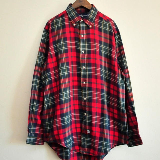 Polo　Ralph Lauren B.D check shirt{ポロ　ラルフローレン　ボタンダウン　コットン　チェックシャツ　古着　  メンズ}ユニセックス