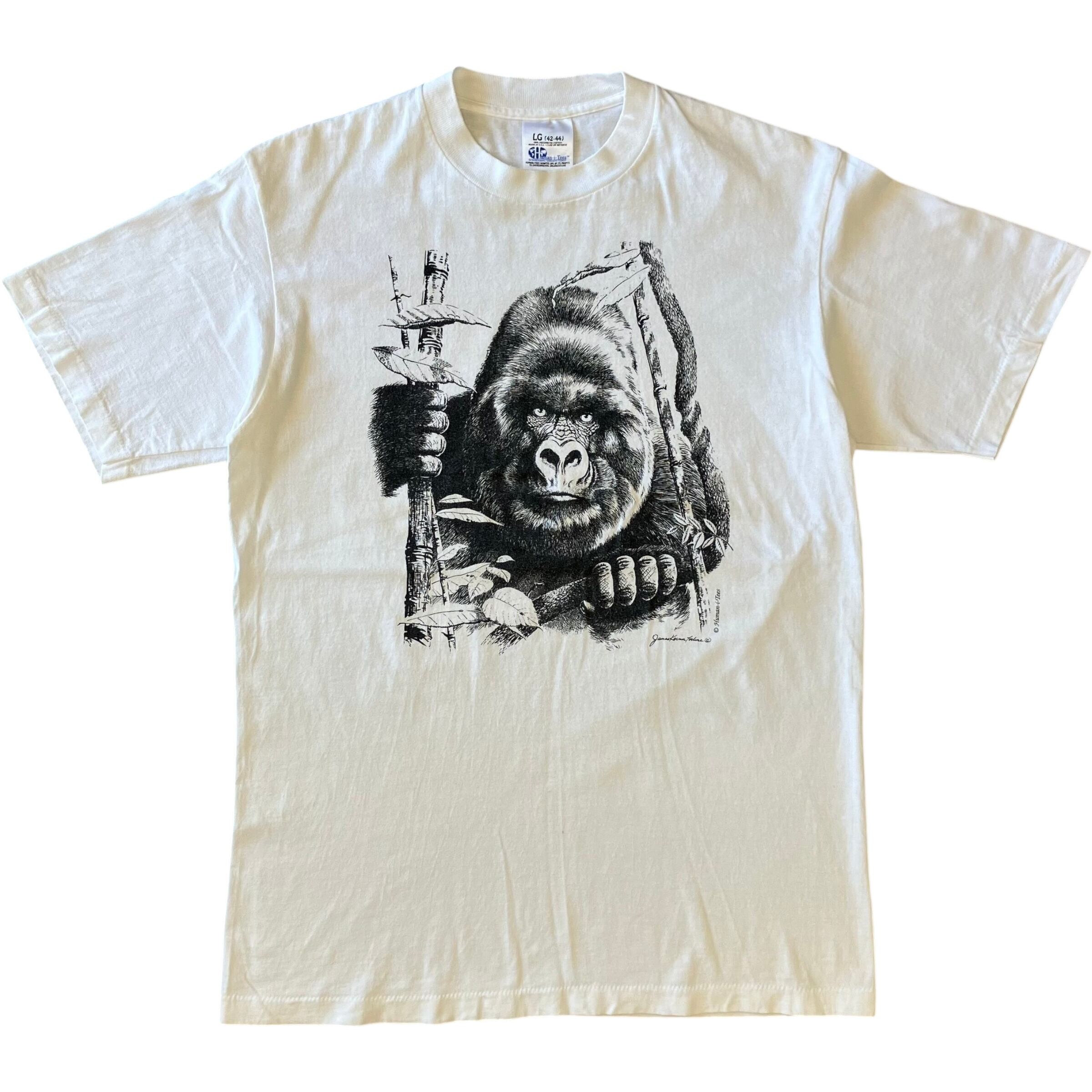 《L》human-i Tees 90s usa製 シングルステッチ アニマルTee No.1954